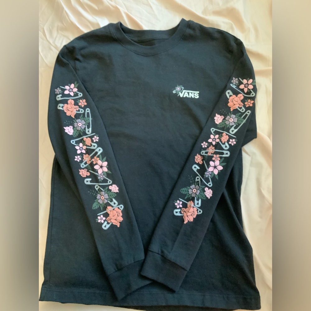 black vans graphic long sleeve